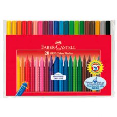 Фломастеры FABER-CASTELL Grip 155320 20 цветов в футляре