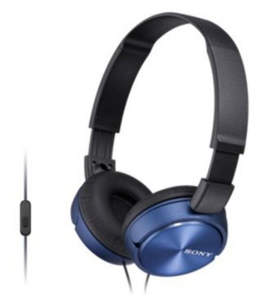 Проводная гарнитура Sony MDR-ZX310AP голубой